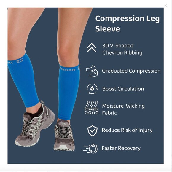 Zensah Compression Leg Sleeves, XS/S - Picture 6 of 6